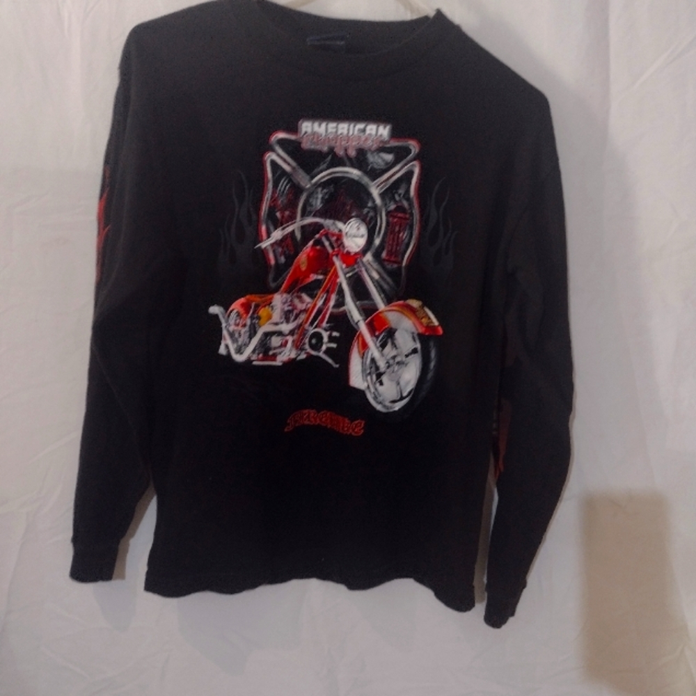 Vintage biker long sleeve American chopper shirt